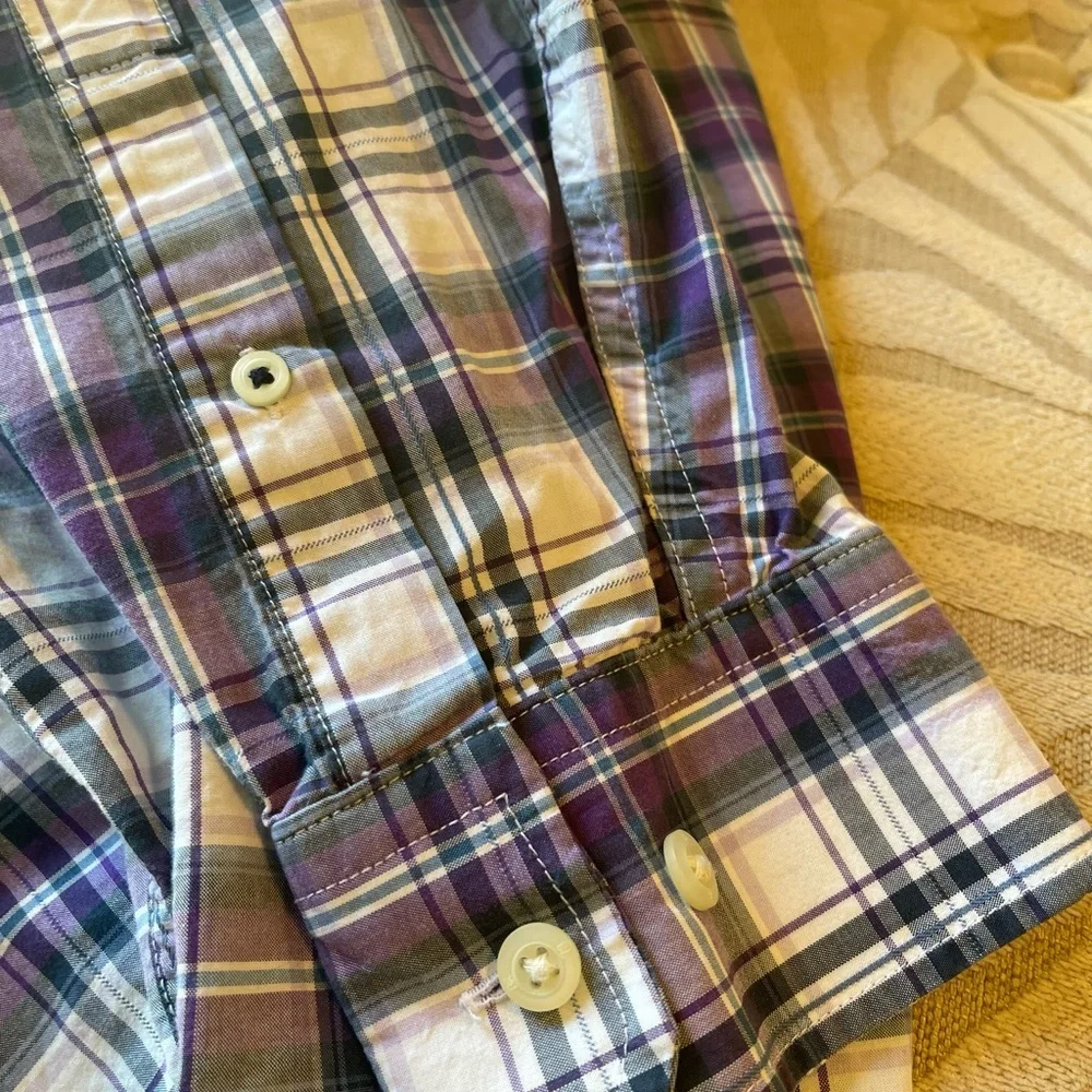 Banana Republic Men's Purple Plaid Shirt